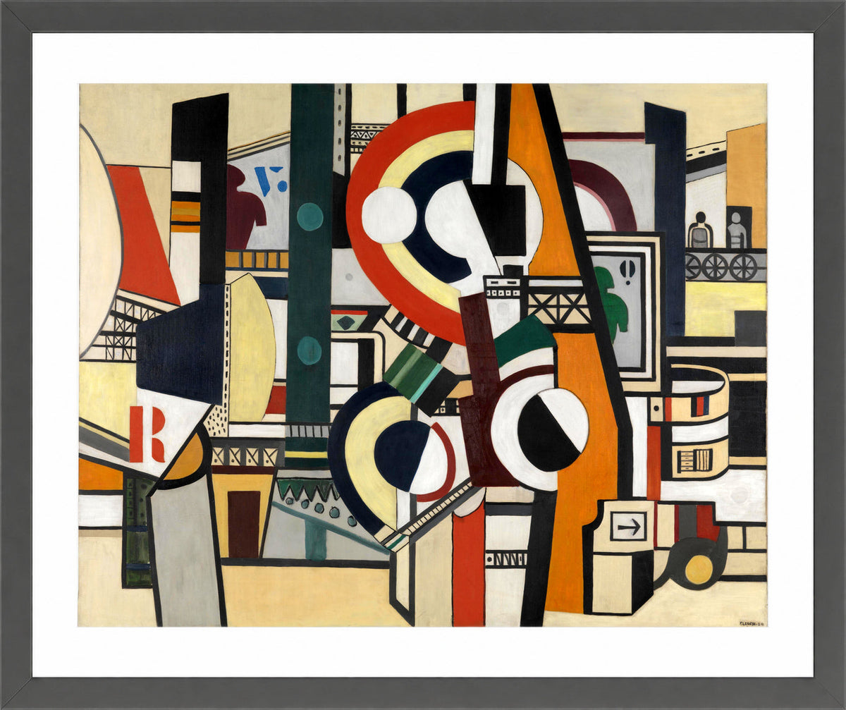 Fernand Léger, Les Disques dans la ville — dark grey frame