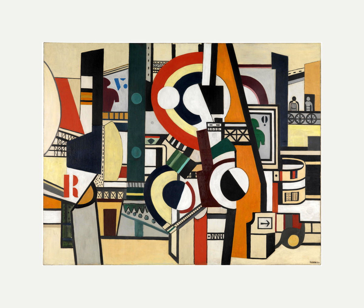 Fernand Léger, Les Disques dans la ville — rolled canvas