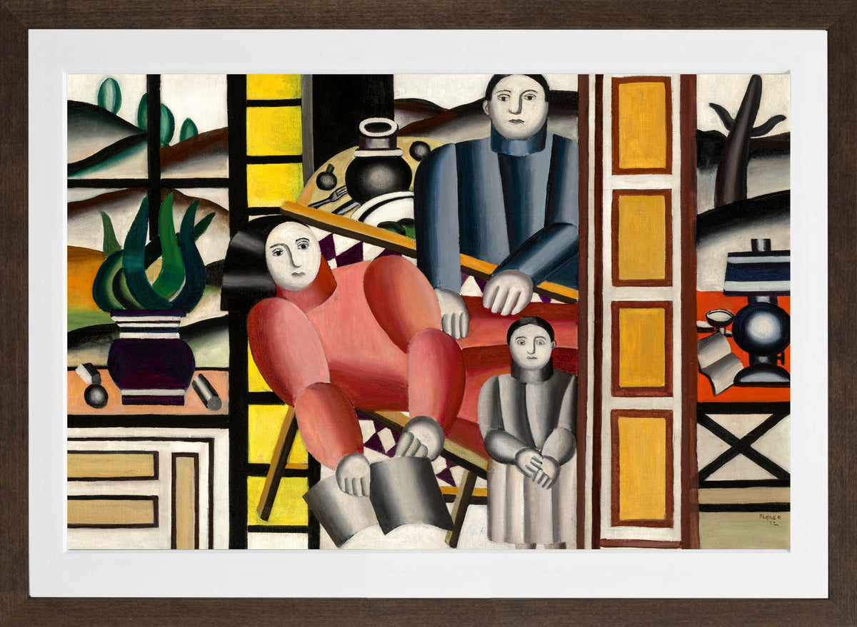 Fernand Léger, Les trois personnages devant le jardin — brown frame