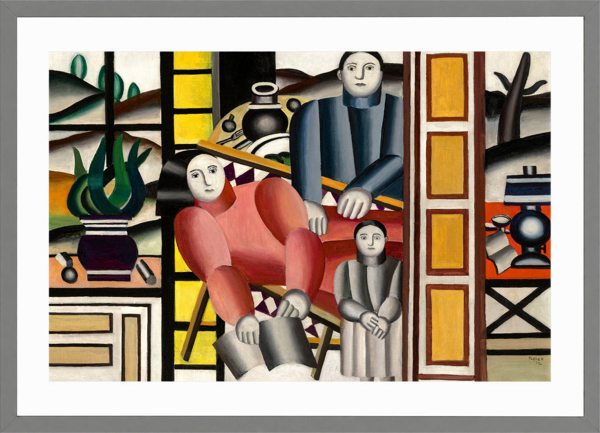 Fernand Léger, Les trois personnages devant le jardin — light grey frame