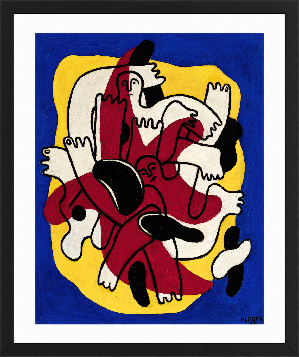 Fernand Léger, L’Étoile rouge (Les Plongeurs) — black frame