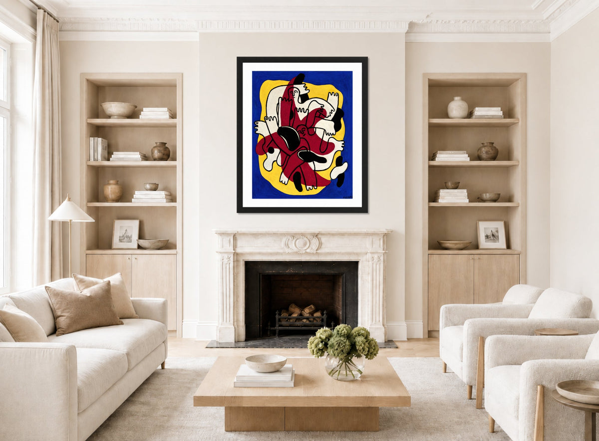 Fernand Léger, L’Étoile rouge (Les Plongeurs) — living room roomset
