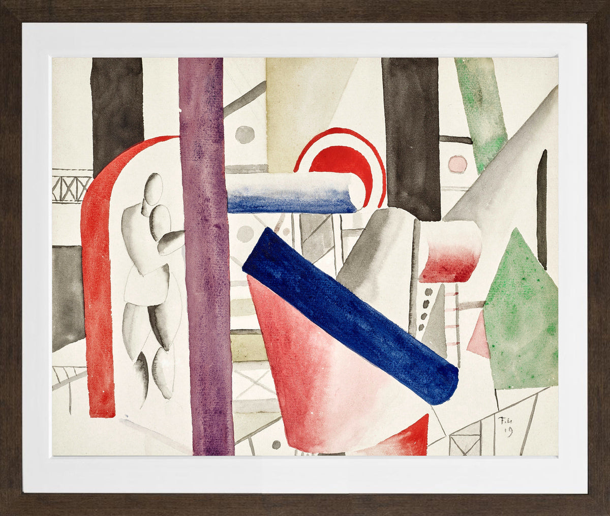 Fernand Léger, L’Usine — brown frame