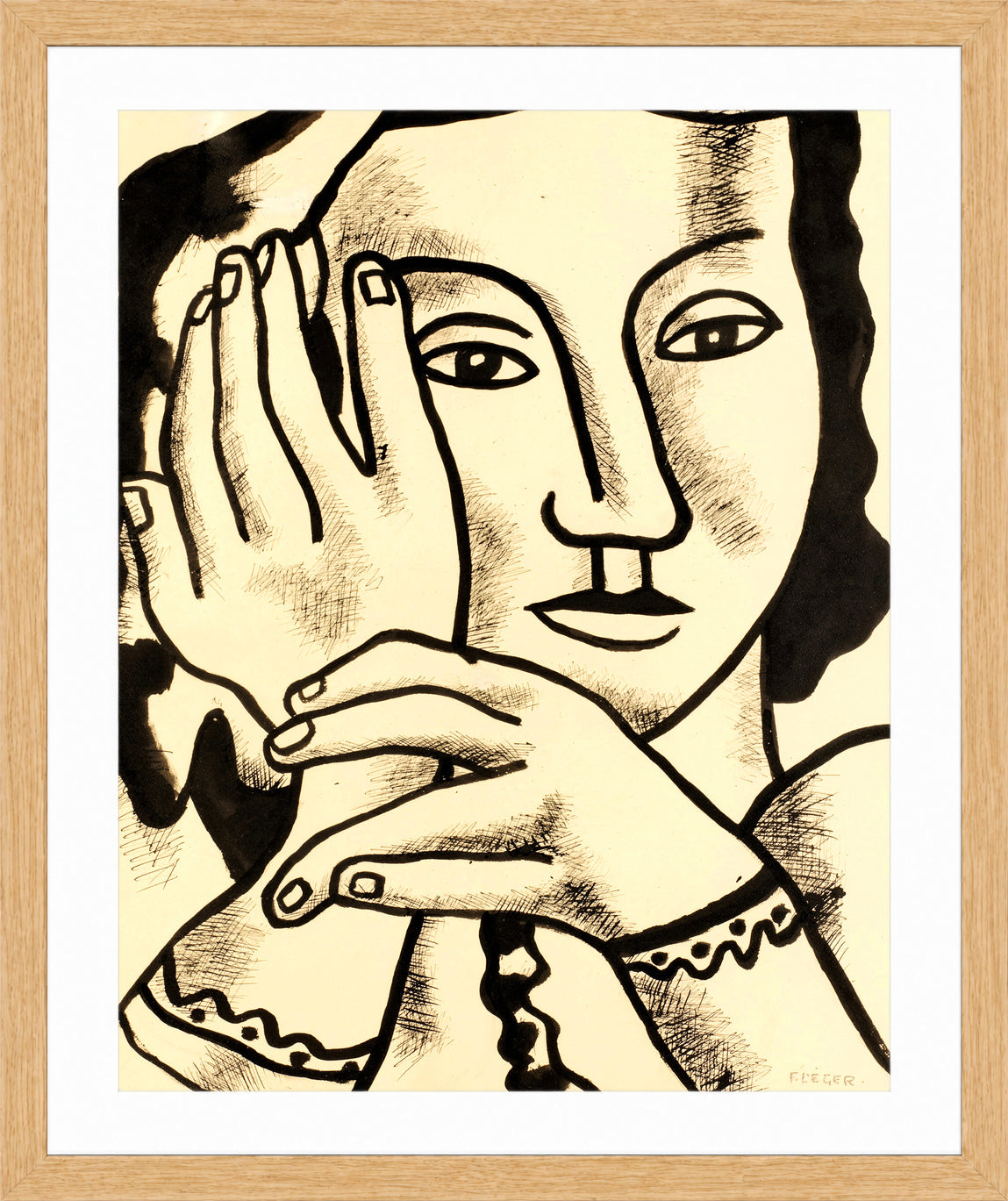 Fernand Léger, Nadia — oak frame