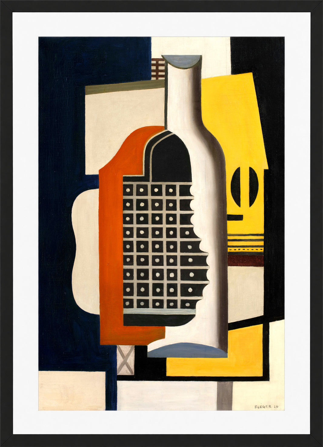 Fernand Léger, Nature morte à la bouteille — black frame