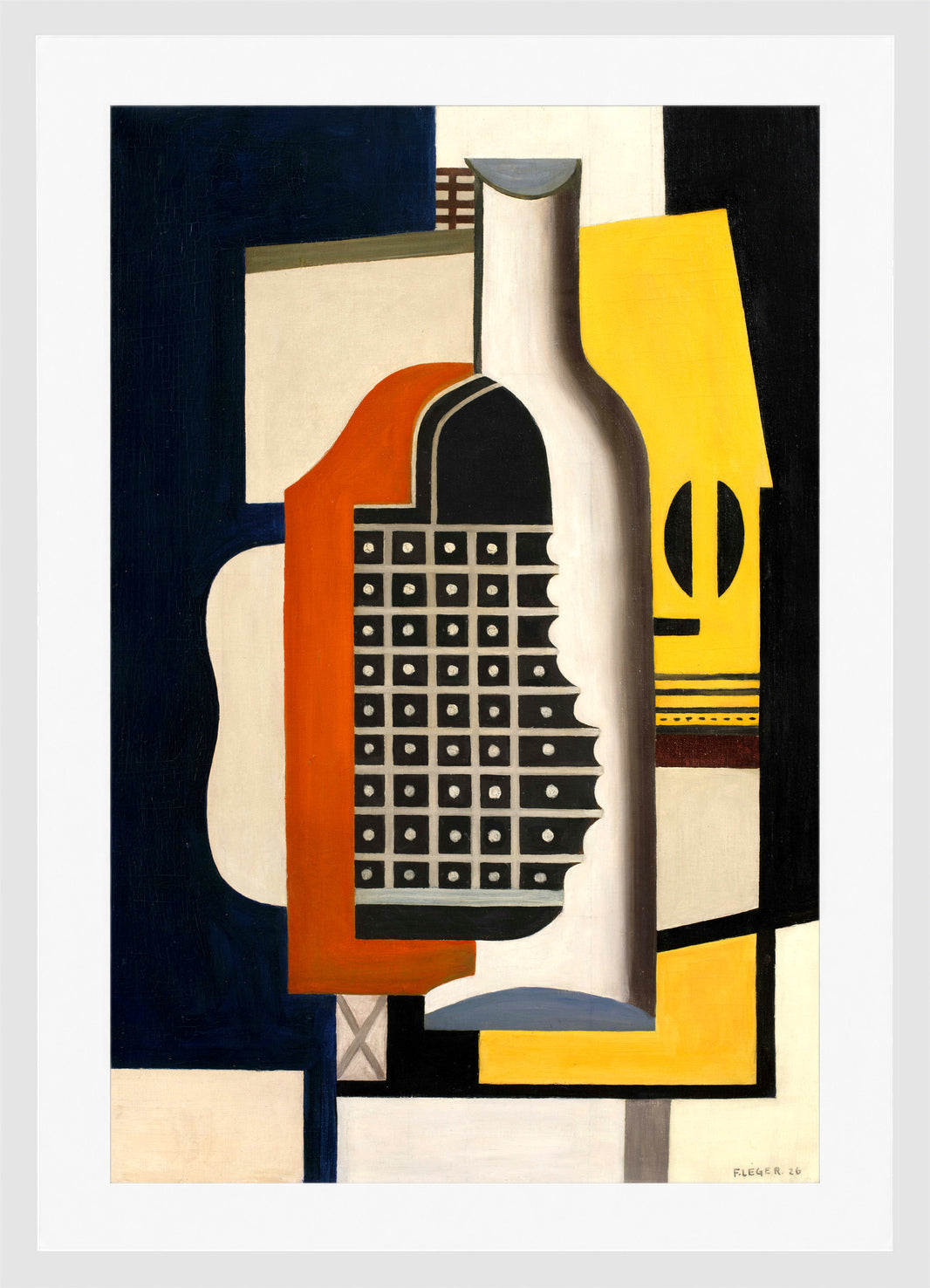 Fernand Léger, Nature morte à la bouteille — white frame