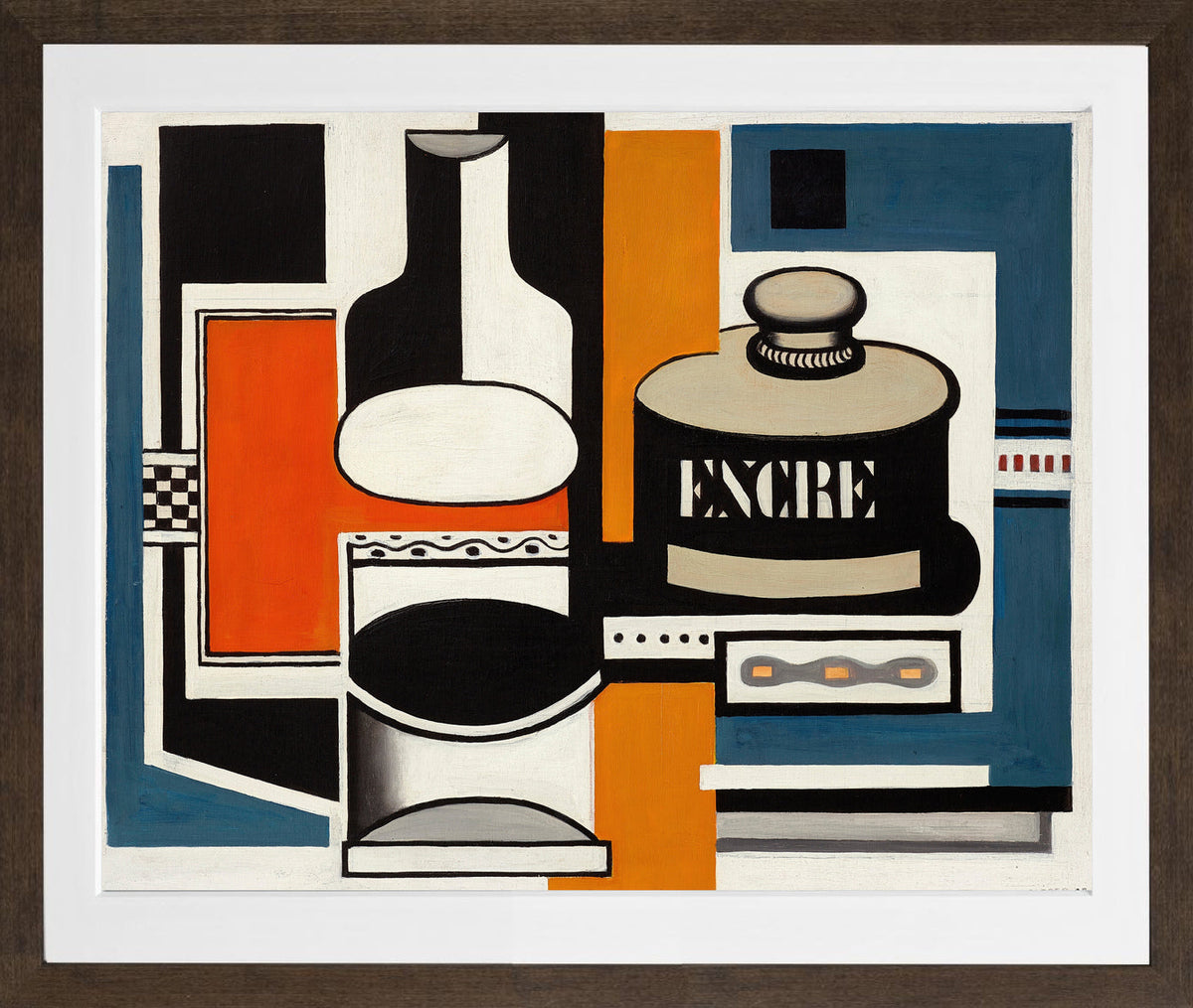 Fernand Léger, Nature morte à l’encrier — brown frame