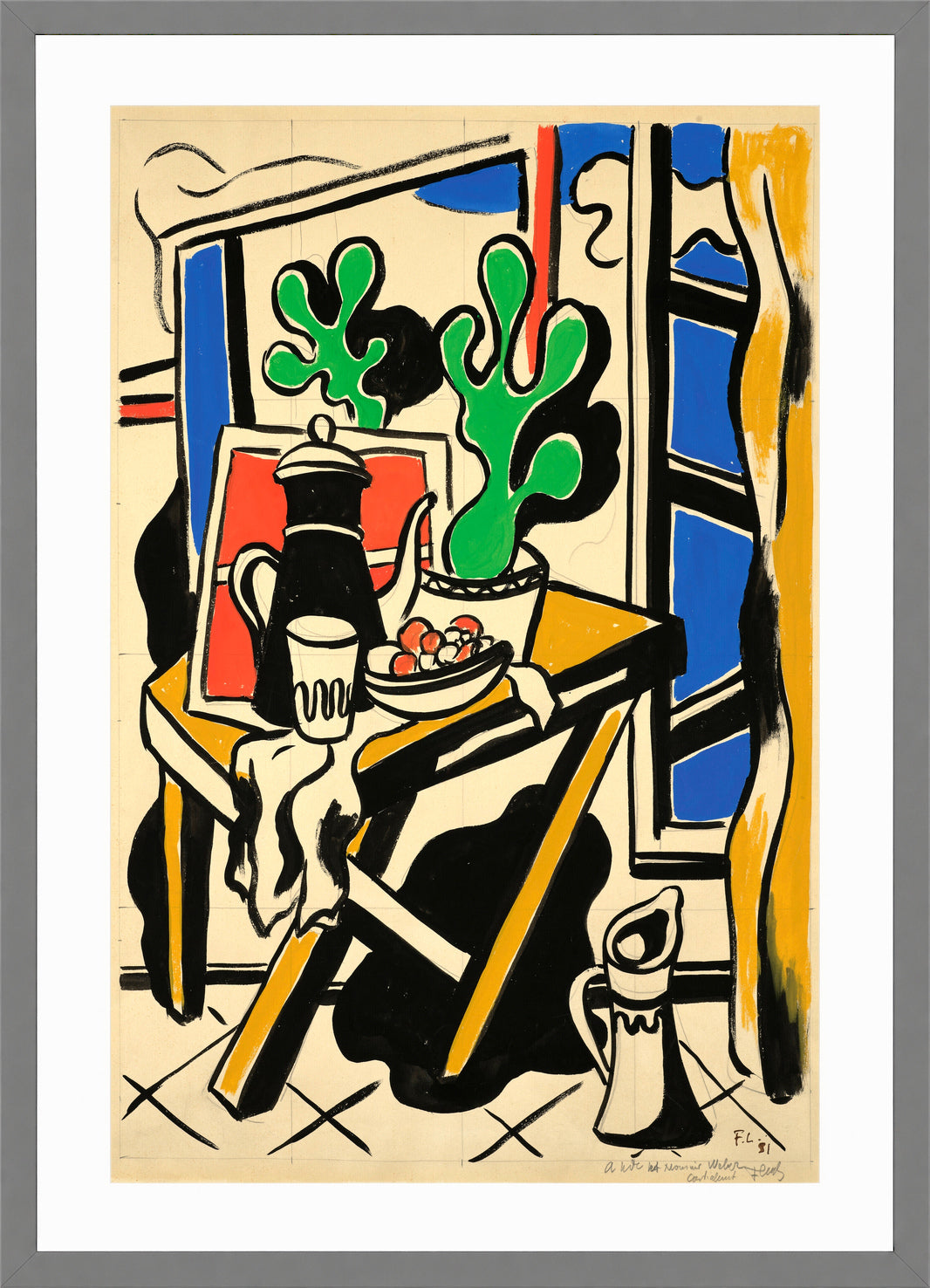 Fernand Léger, Nature morte dans la cuisine — light grey frame