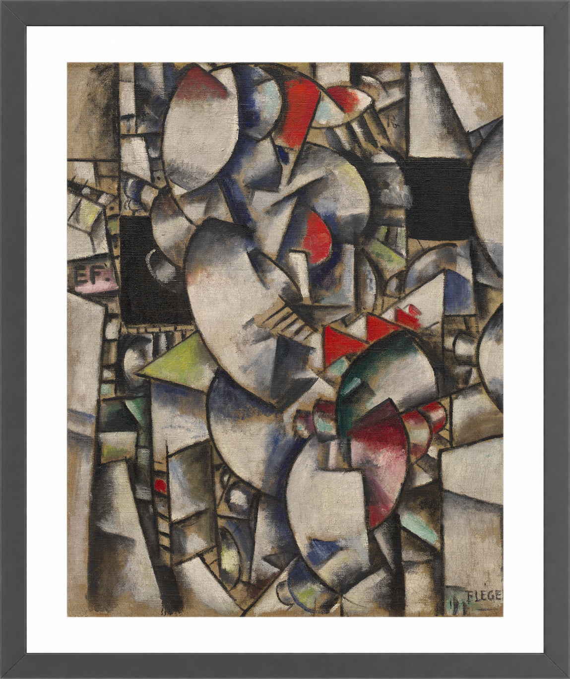 Fernand Leger Print, Nude Model in the Studio (Le modèle nu dans l'atelier) in a dark grey frame