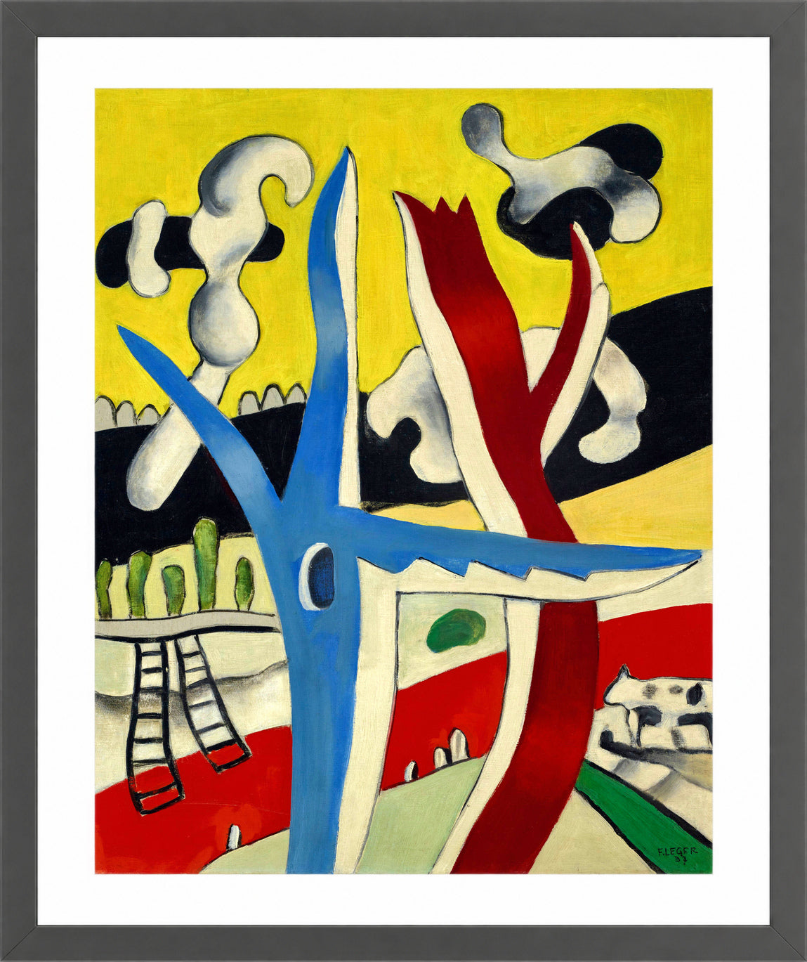 Fernand Léger, Paysage animé — dark grey frame