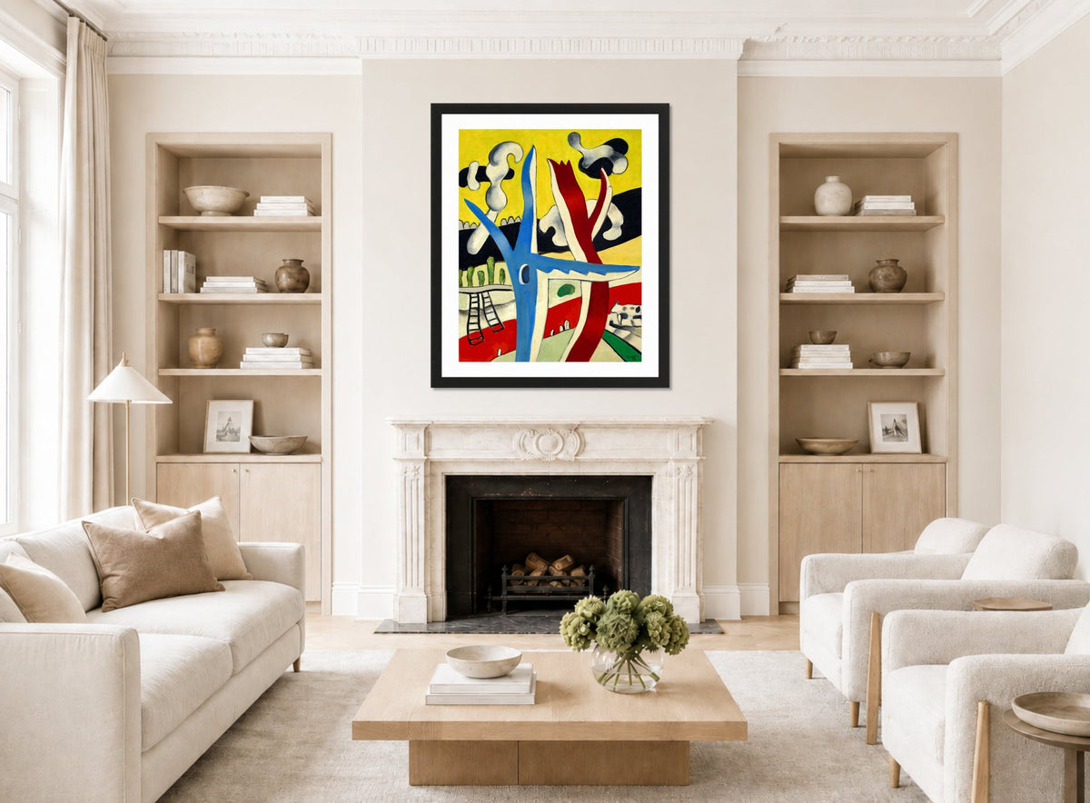 Fernand Léger, Paysage animé — living room roomset