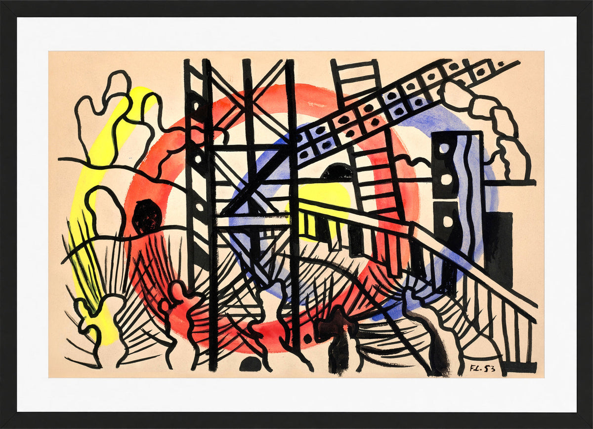 Fernand Léger, Paysage de Seine et Oise — black frame
