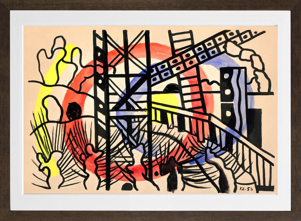 Fernand Léger, Paysage de Seine et Oise — brown frame