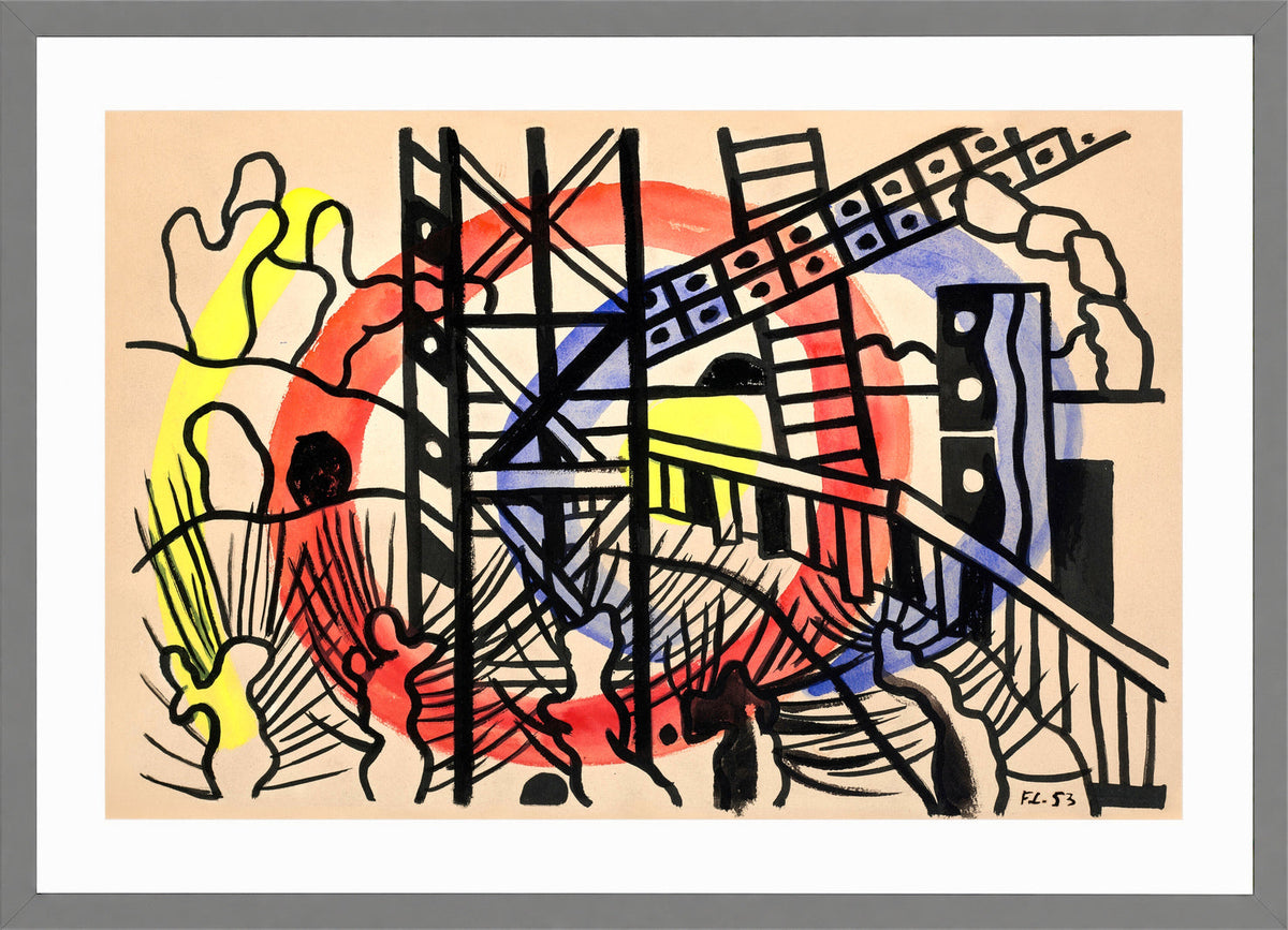 Fernand Léger, Paysage de Seine et Oise — light grey frame