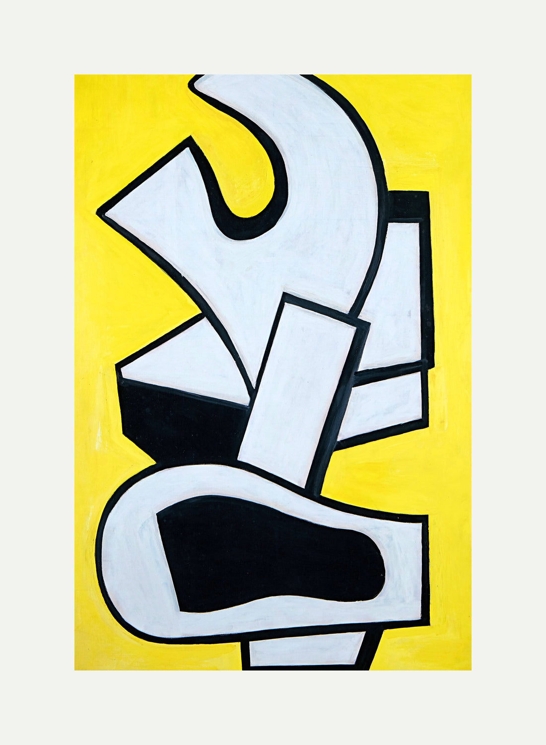 Fernand Léger, Peinture murale sur fond jaune — rolled canvas