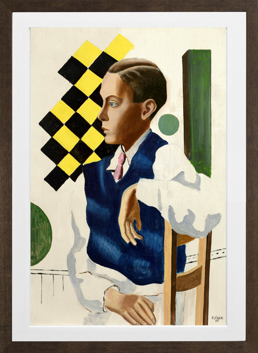 Fernand Léger, Portrait du fils Bignou — brown frame