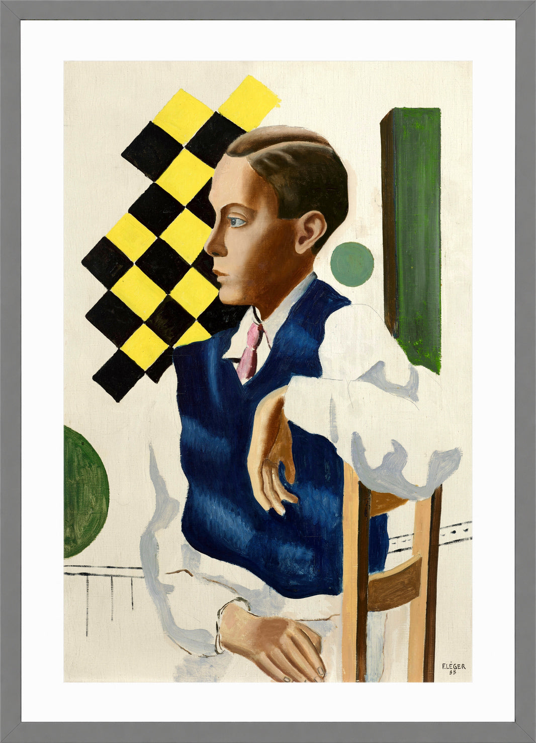Fernand Léger, Portrait du fils Bignou — light grey frame