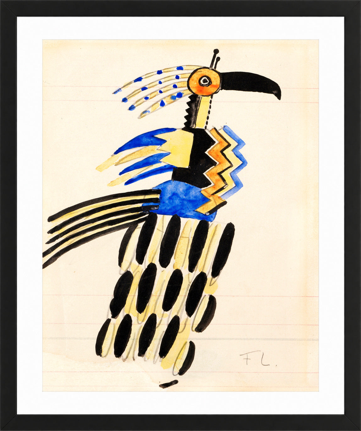 Fernand Léger, Projet de costume pour La Création du monde — black frame