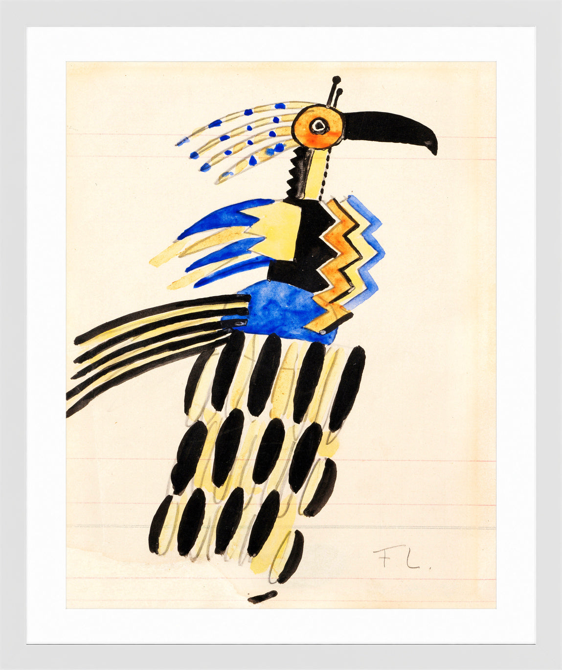Fernand Léger, Projet de costume pour La Création du monde — white frame