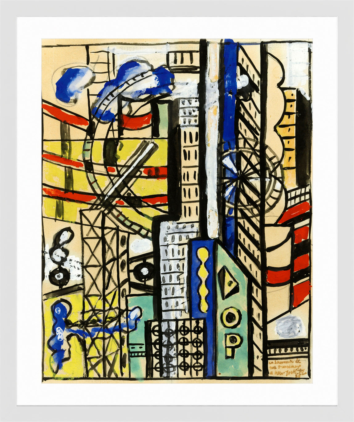 Fernand Léger, Souvenir de New York — white frame
