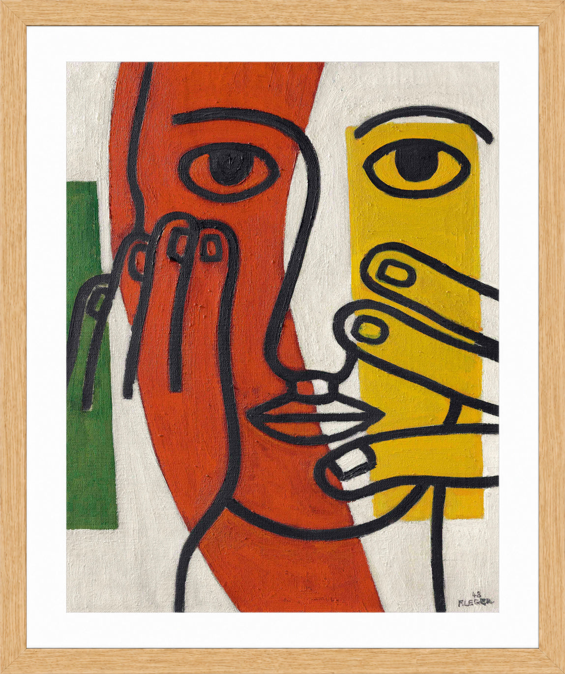 Fernand Léger, Tête de femme (Figure II) — oak frame