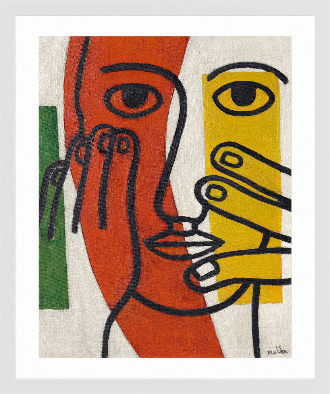 Fernand Léger, Tête de femme (Figure II) — white frame