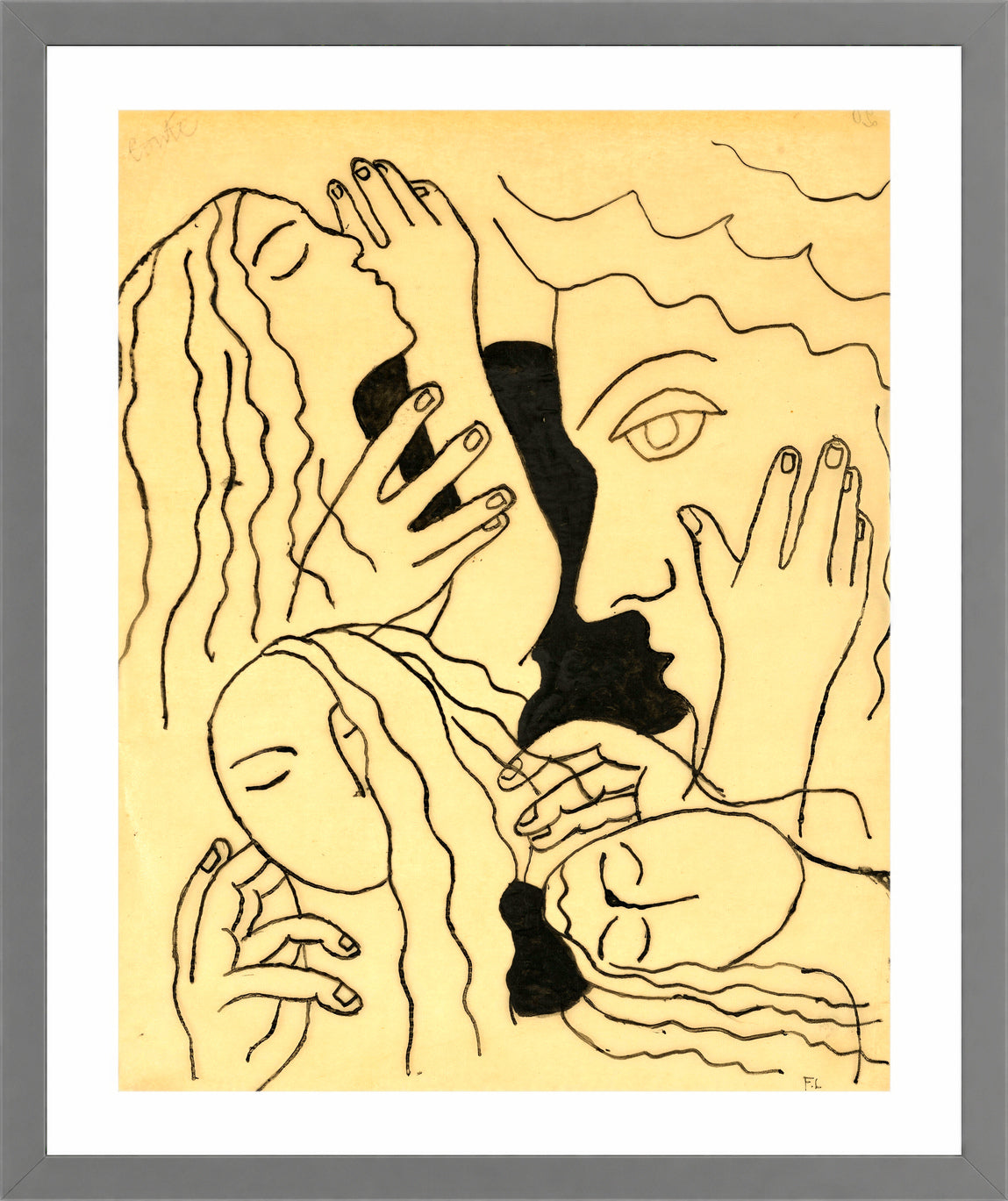 Fernand Léger, Têtes et mains — light grey frame