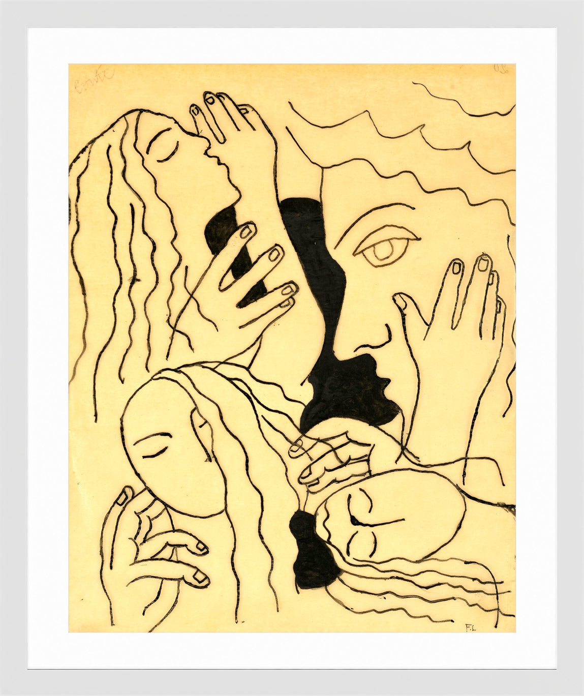 Fernand Léger, Têtes et mains — white frame