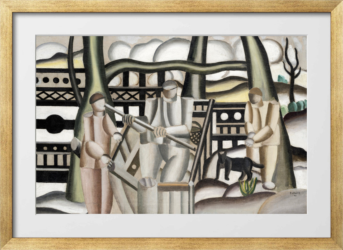 Fernand Léger, The Fishermen — gold frame