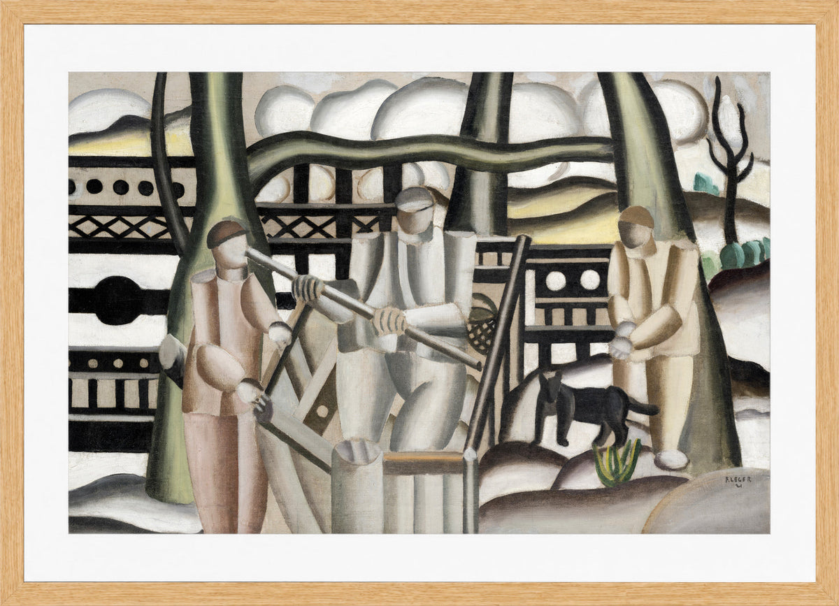 Fernand Léger, The Fishermen — oak frame