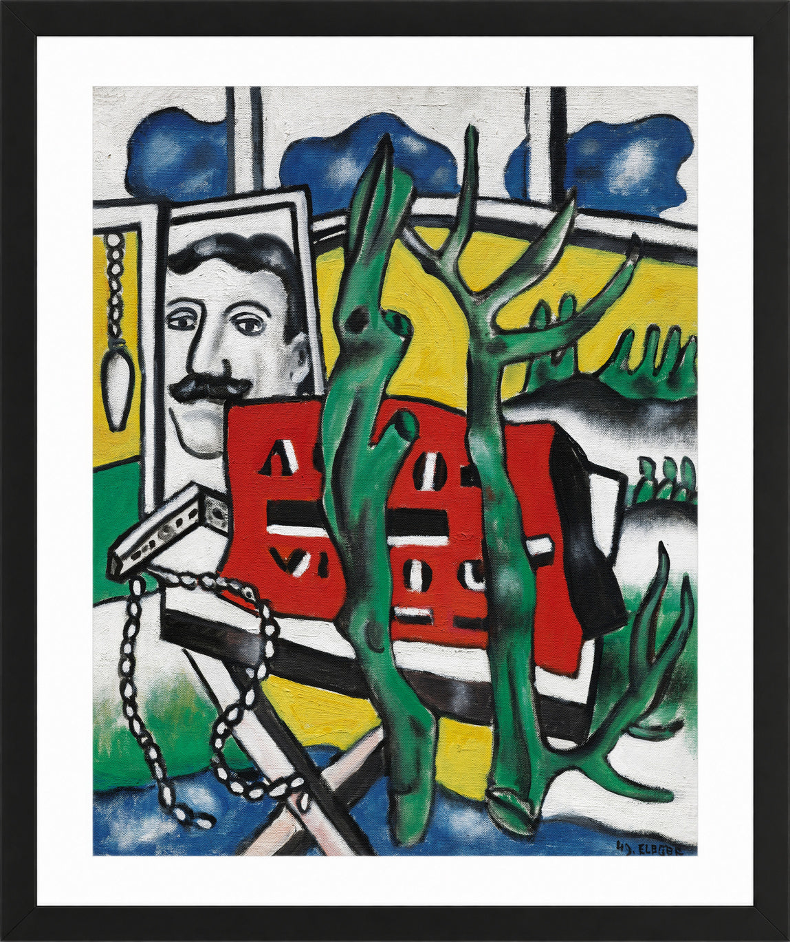 Fernand Léger, Une figure dans un paysage — black frame