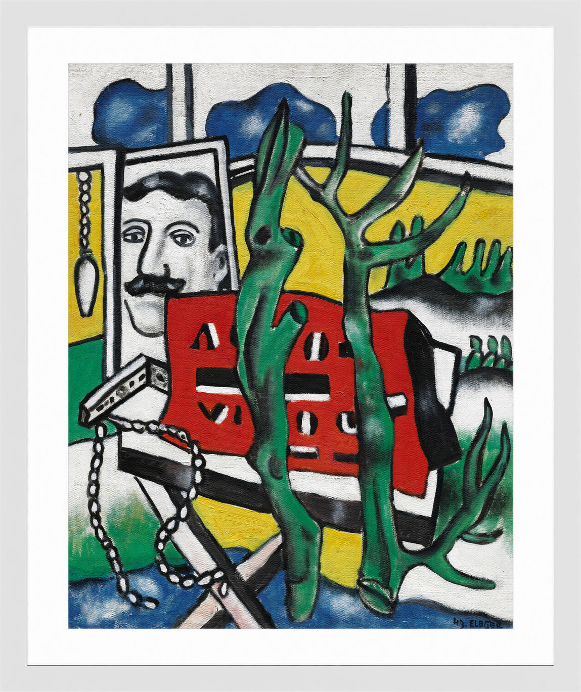 Fernand Léger, Une figure dans un paysage — white frame