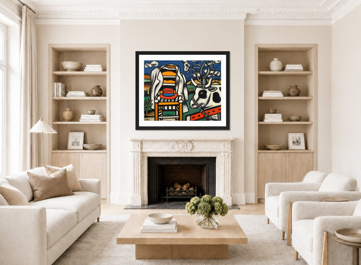 Fernand Léger, Une vache et un chapeau rouge — living room roomset