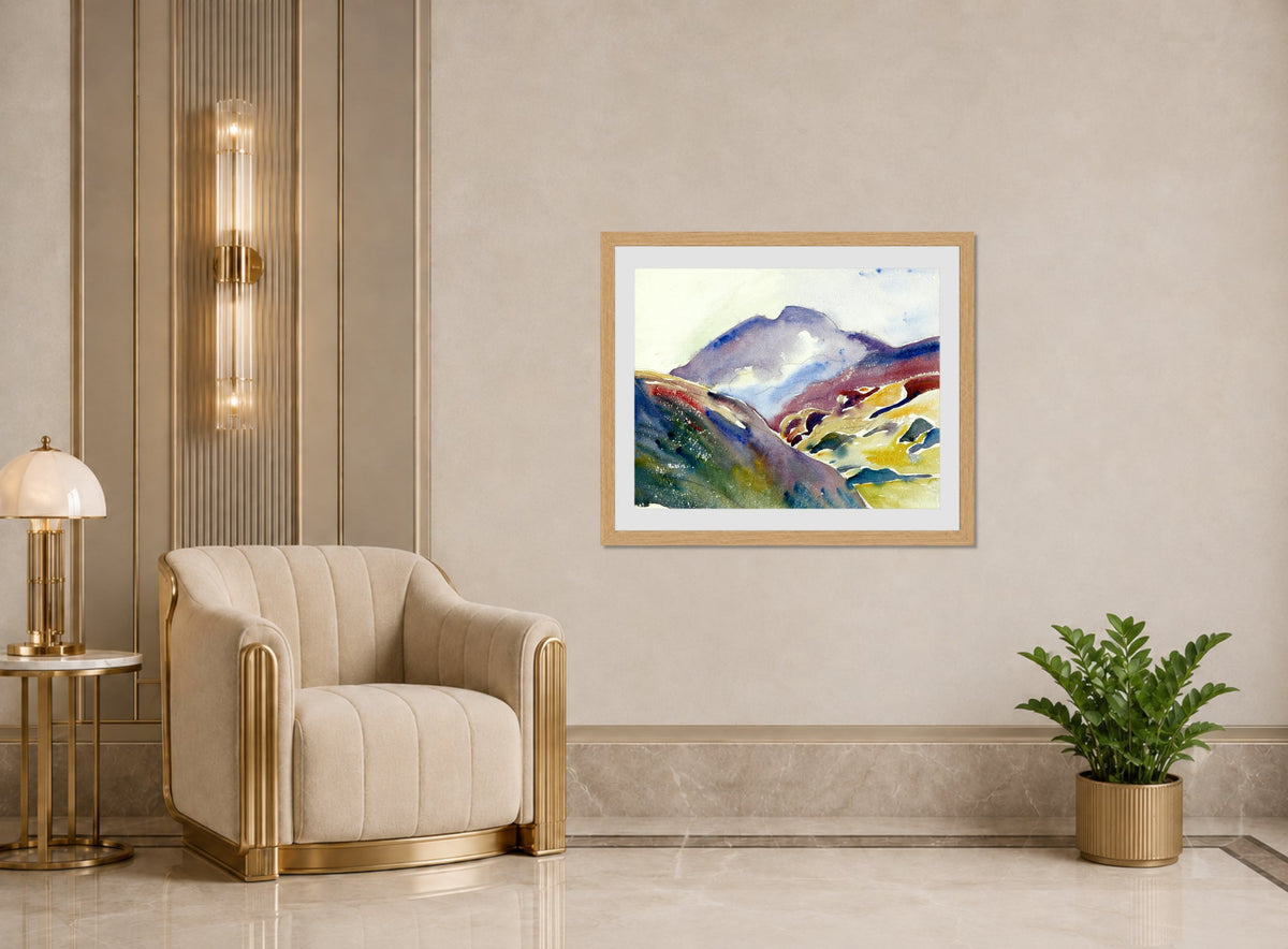 Giovanni Giacometti, Alpine Landscape (Upper Engadin) — art deco roomset