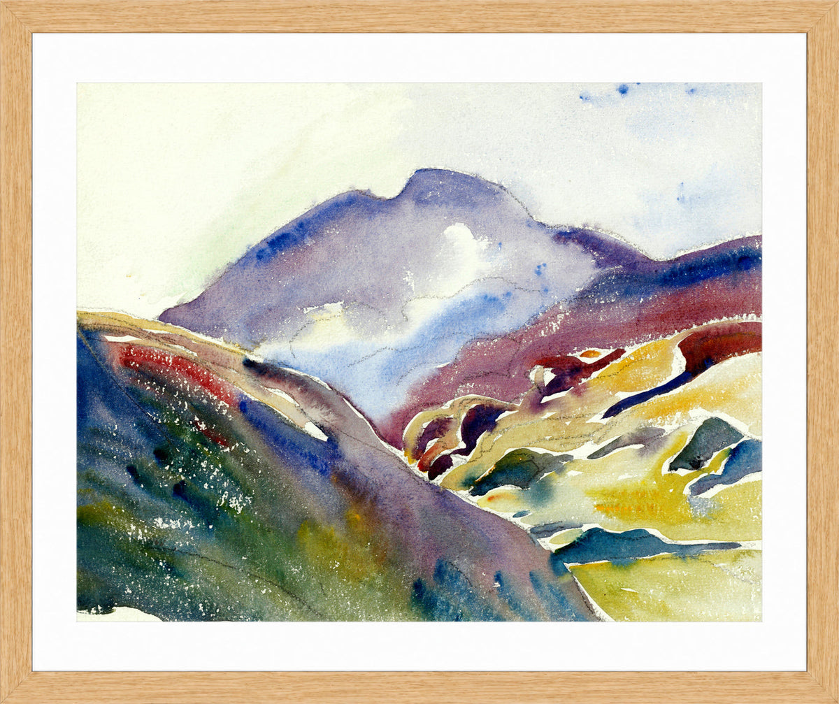 Giovanni Giacometti, Alpine Landscape (Upper Engadin) — oak frame