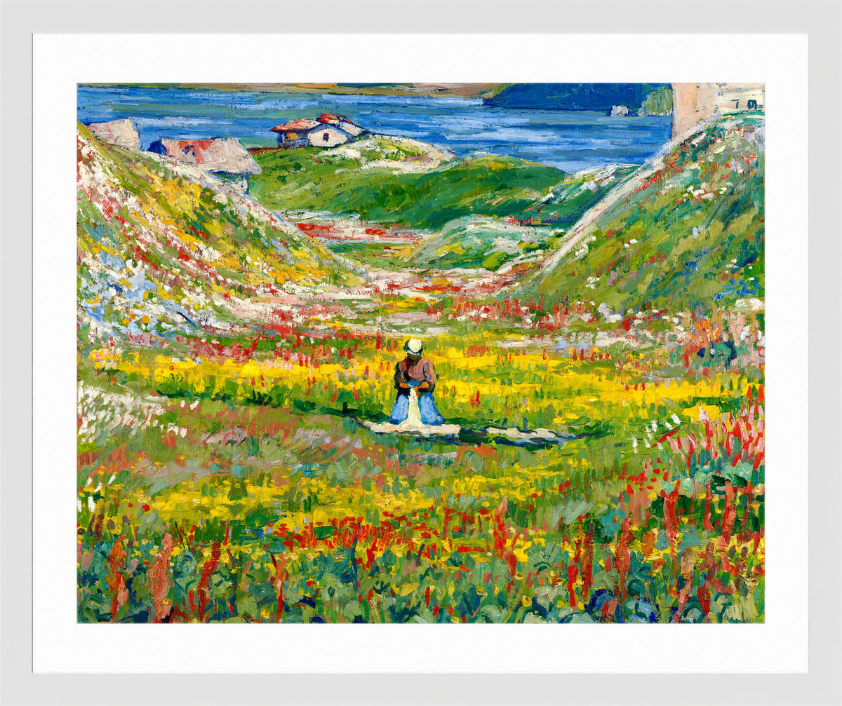 Giovanni Giacometti, Blooming Valley (1912–1924) — white frame