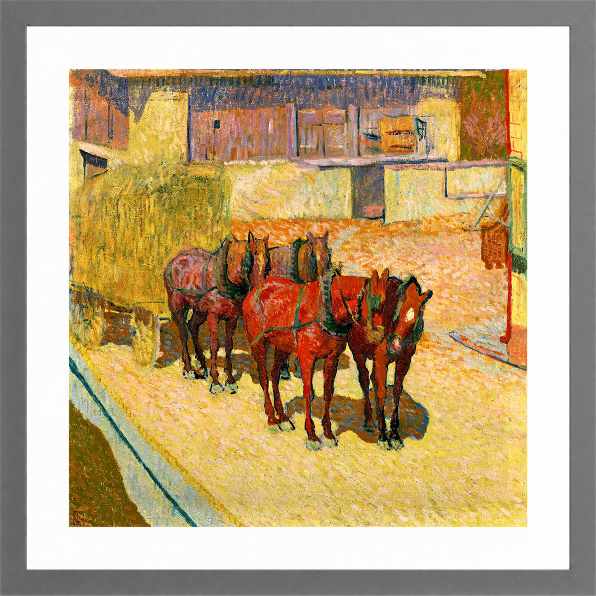 Giovanni Giacometti, Cavalli al sole — light grey frame