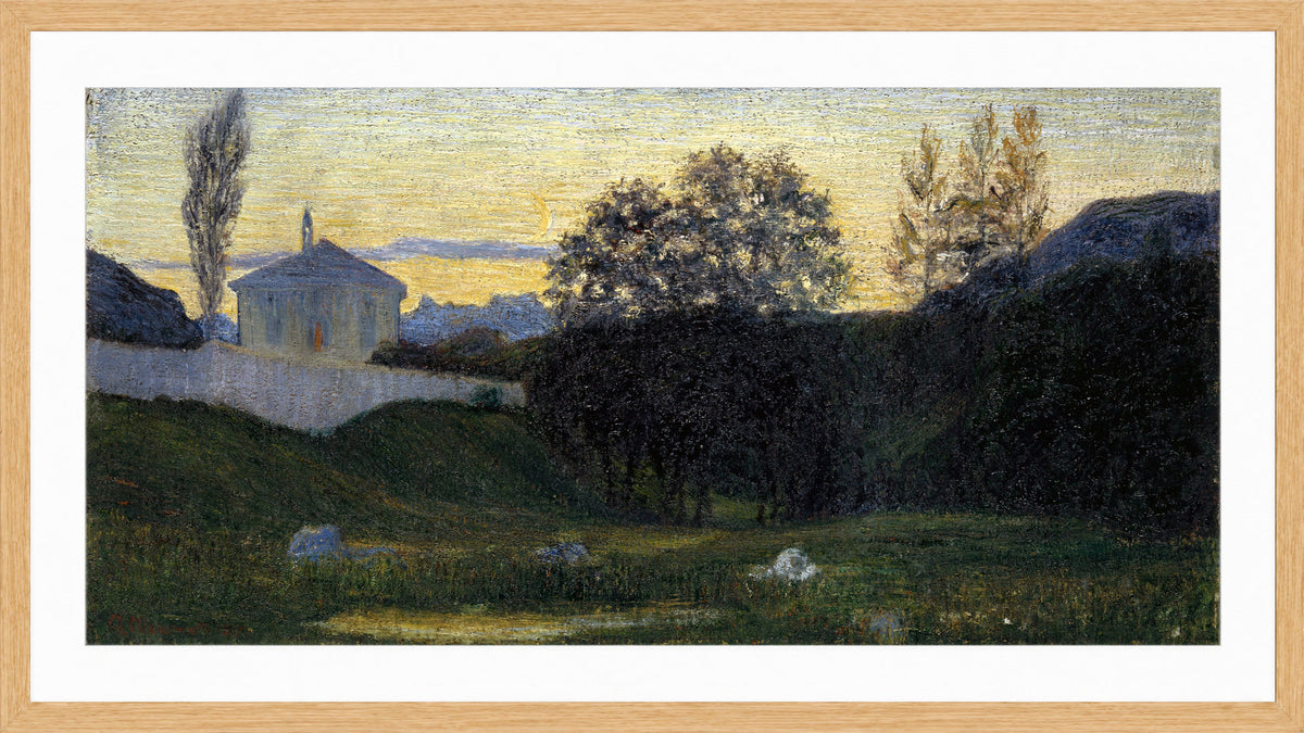 Giovanni Giacometti, Dusk (1897) — oak frame