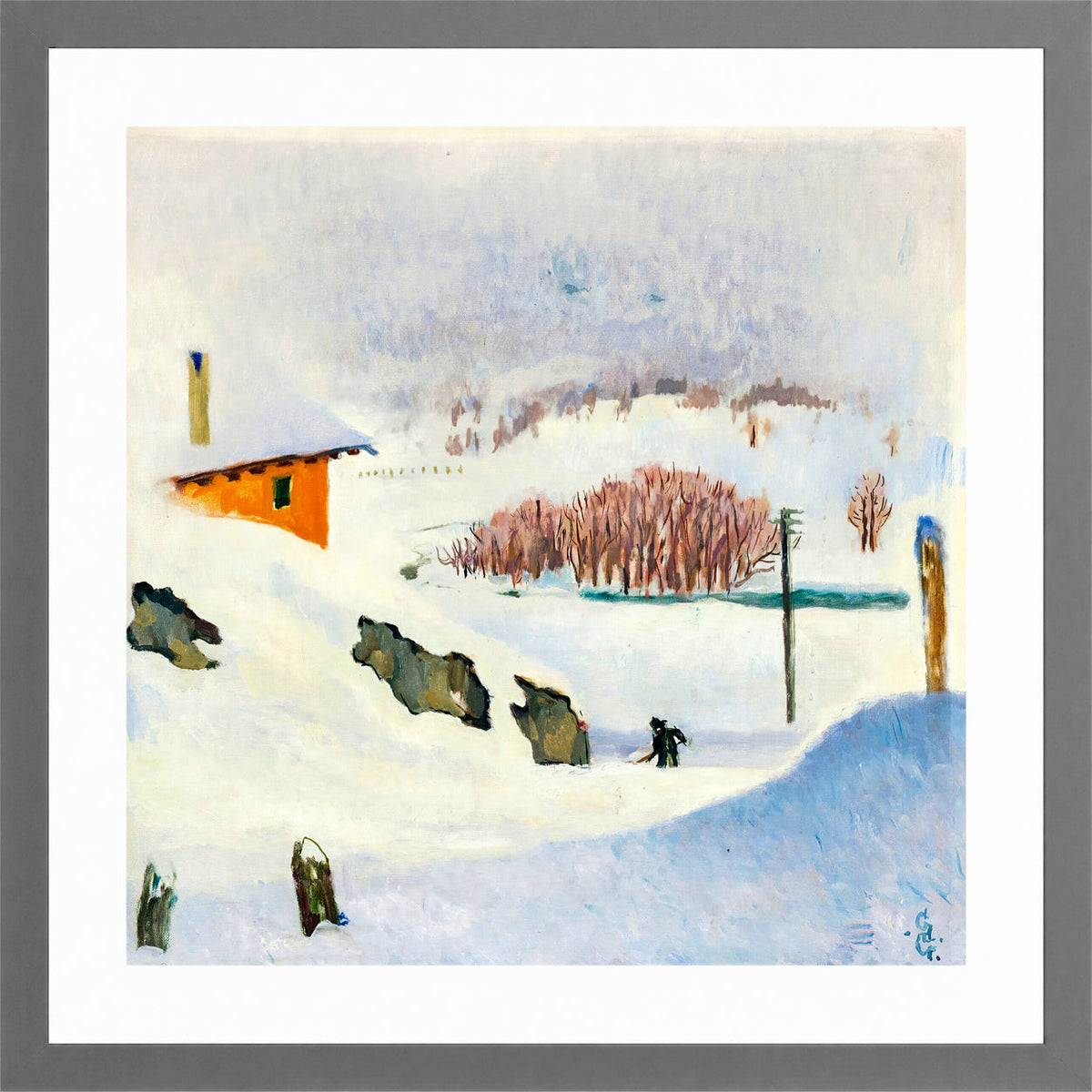 Giovanni Giacometti, Inverno (1932) — light grey frame