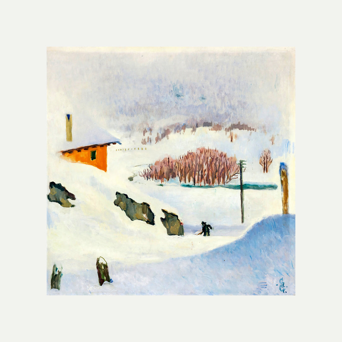Giovanni Giacometti, Inverno (1932) — rolled canvas