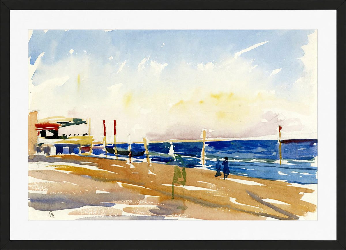 Giovanni Giacometti, Lido of Venice — black frame