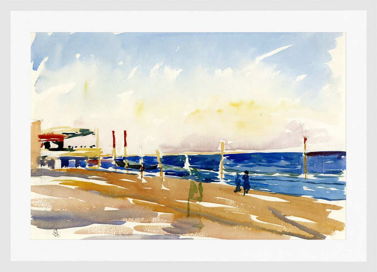 Giovanni Giacometti, Lido of Venice — white frame