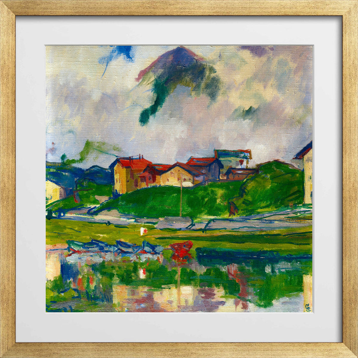 Giovanni Giacometti, Maloja (1925) — gold frame