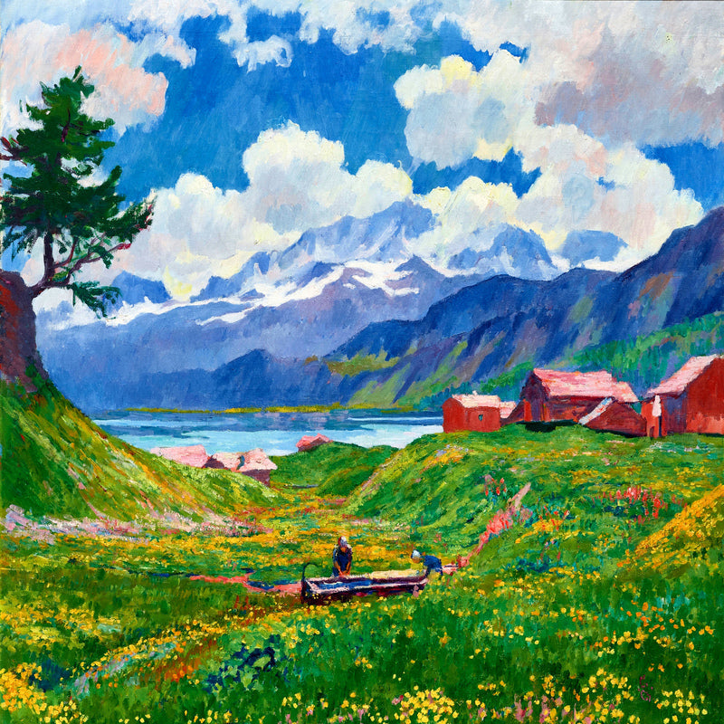 Giovanni Giacometti, Spring Landscape (1926) — unframed