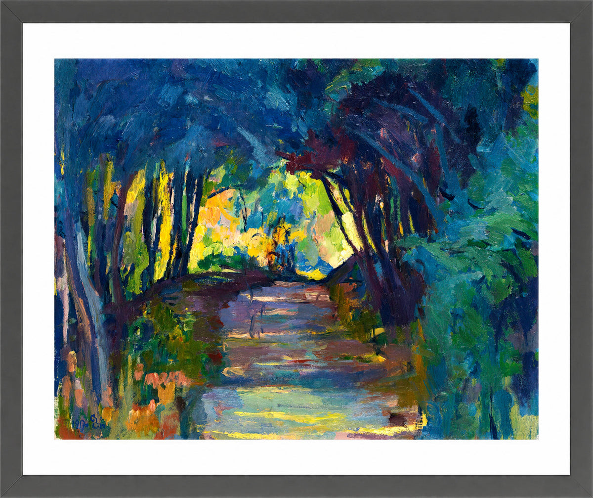 Giovanni Giacometti, Waldweg (1917) — dark grey frame