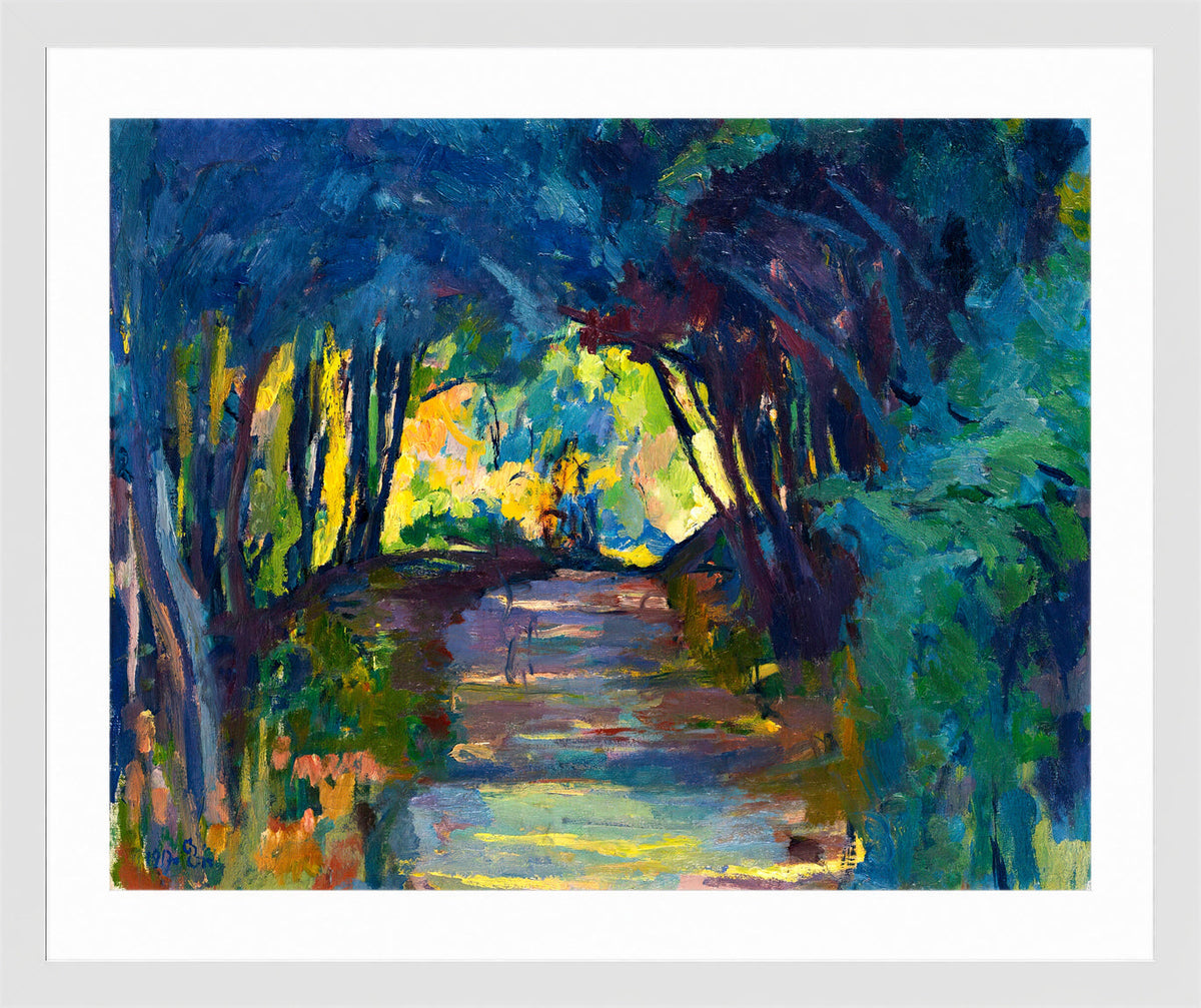 Giovanni Giacometti, Waldweg (1917) — white frame
