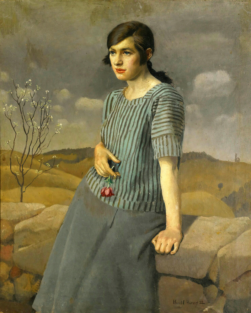 Harold Harvey Print, Clara (1922) as an unframed print