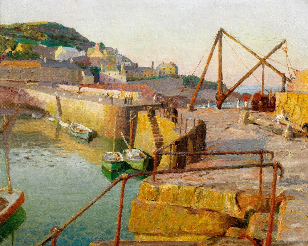 Harold Harvey Print, Mousehole (1939) as an unframed print
