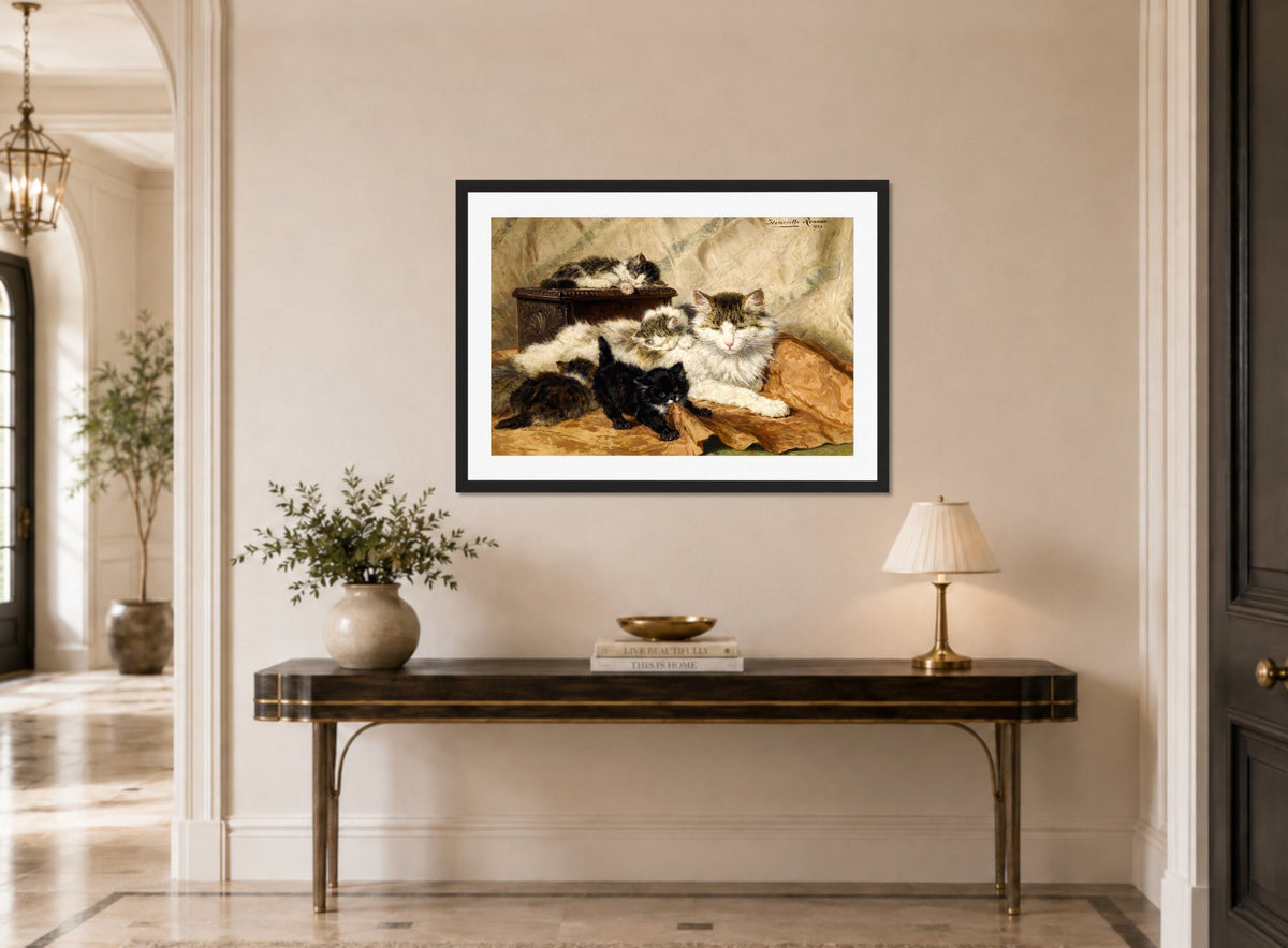A Mother and Her Kittens (1903) by Henriette Ronner-Knip β hallway