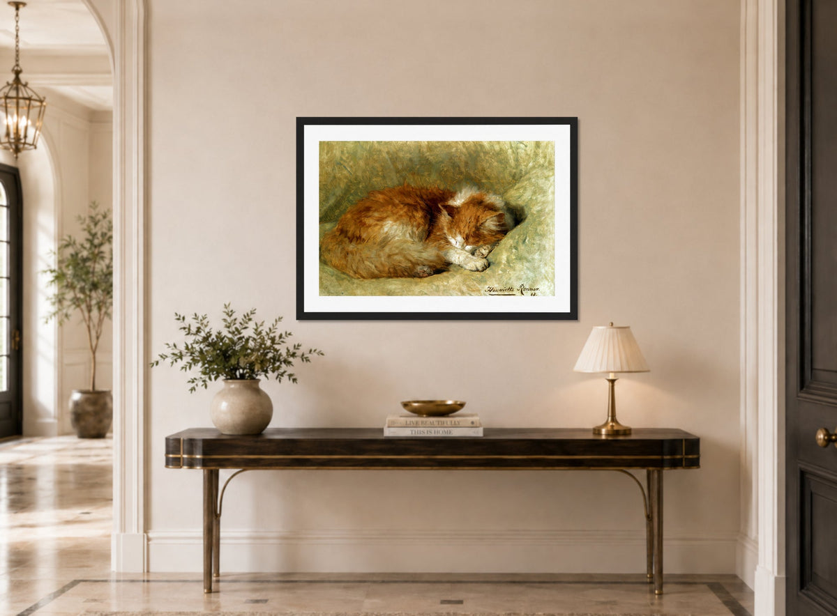 A Sleeping Cat (1898) by Henriette Ronner-Knip β hallway
